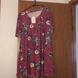 Pink rose Floral dress